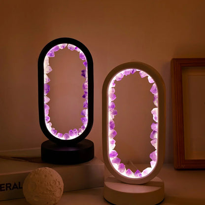 Soothing Purple Amethyst Table Lamp - Luxivelle