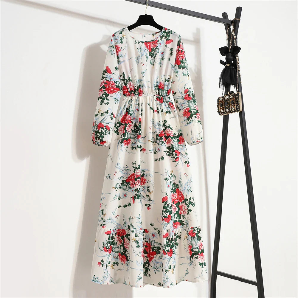 Variant image for Sapphire Floral Maxi Dress | Long Sleeve Maxi Dress for Women-3