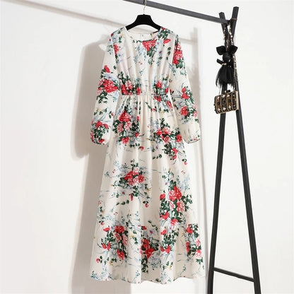 Variant image for Sapphire Floral Maxi Dress | Long Sleeve Maxi Dress for Women-3