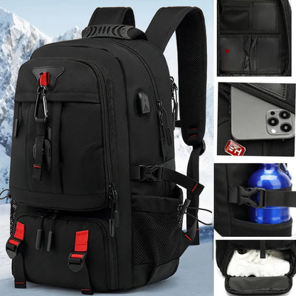 Large Waterproof Hiking Backpack with USB Charger - Luxivelle