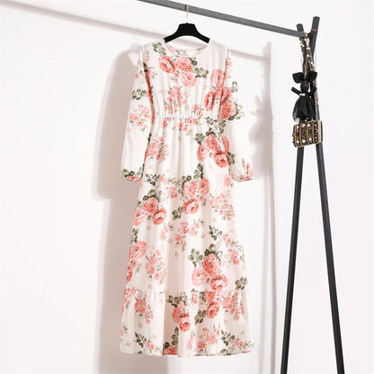 Variant image for Sapphire Floral Maxi Dress | Long Sleeve Maxi Dress for Women-24
