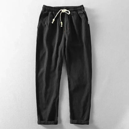 Lightweight Men's Summer Pants Loose Fit Drawstring Trousers