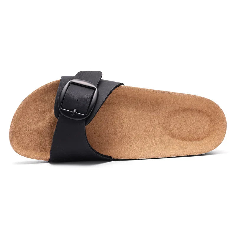 Earth Tone Buckle Sandals