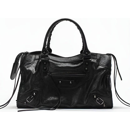 Spacious Leather Tote Shoulder Bag for Ladies - Luxivelle