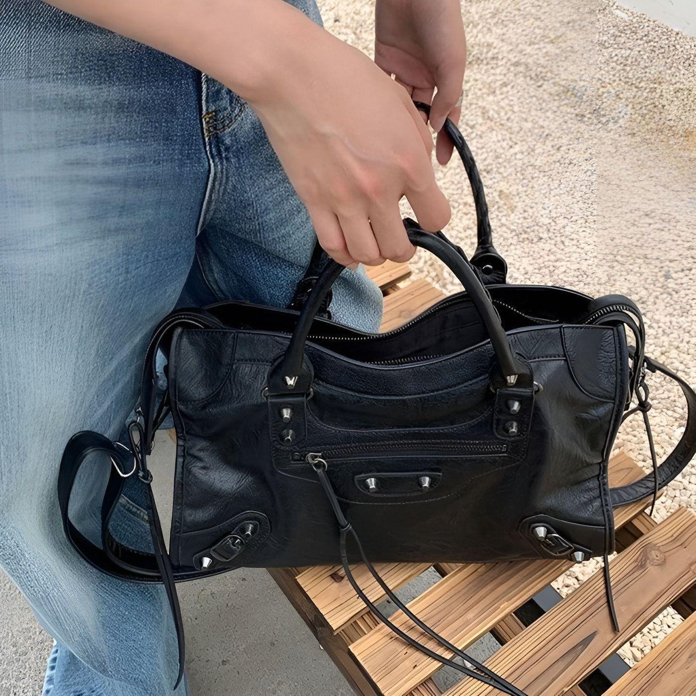 Spacious Leather Tote Shoulder Bag for Ladies