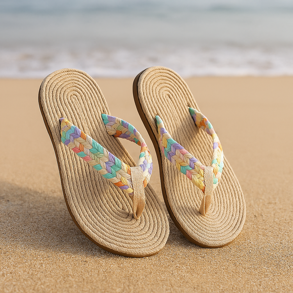 Woven Strap Beach Sandals - Luxivelle