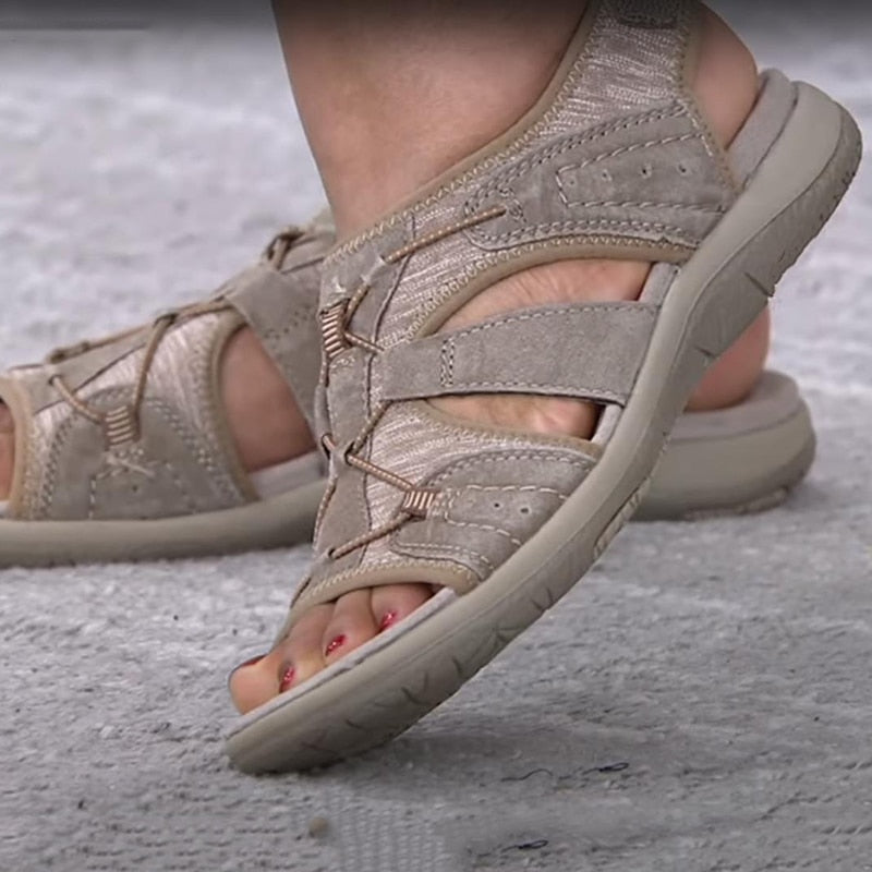 Sandals for Comfort | Adjustable Straps | Khaki