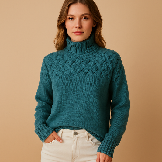 Classic Women's Crew Neck Knit Sweater - Luxivelle