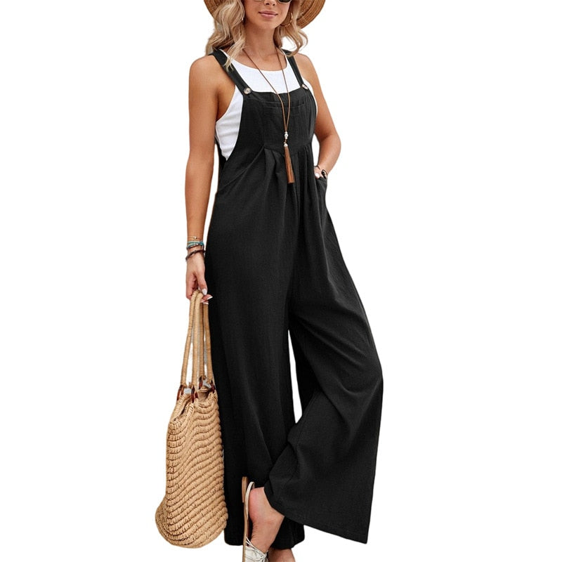 Ladies' Elegant Strap Jumpsuit - Luxivelle