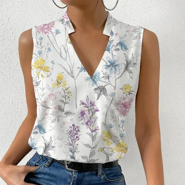 Melanie | Vibrant Lightweight Summer Casual Blouse