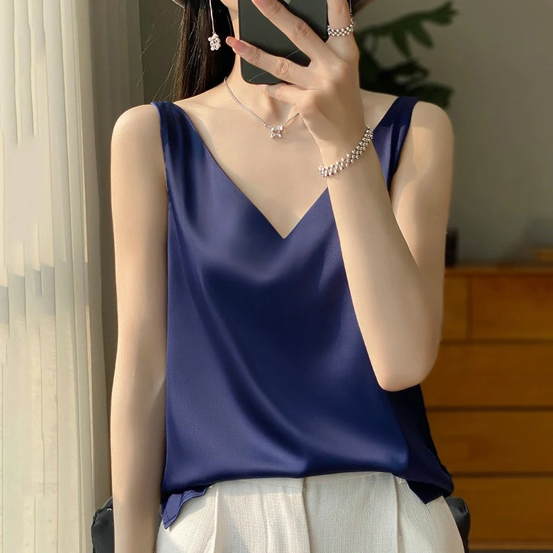 Sophia | Satin Elegance Blouse