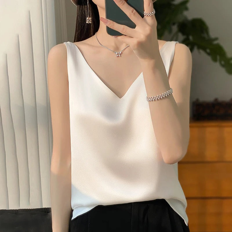 Sophia | Satin Elegance Blouse
