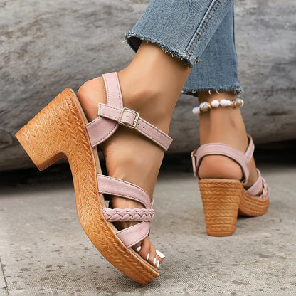 Elegant Low Heel Summer Sandals