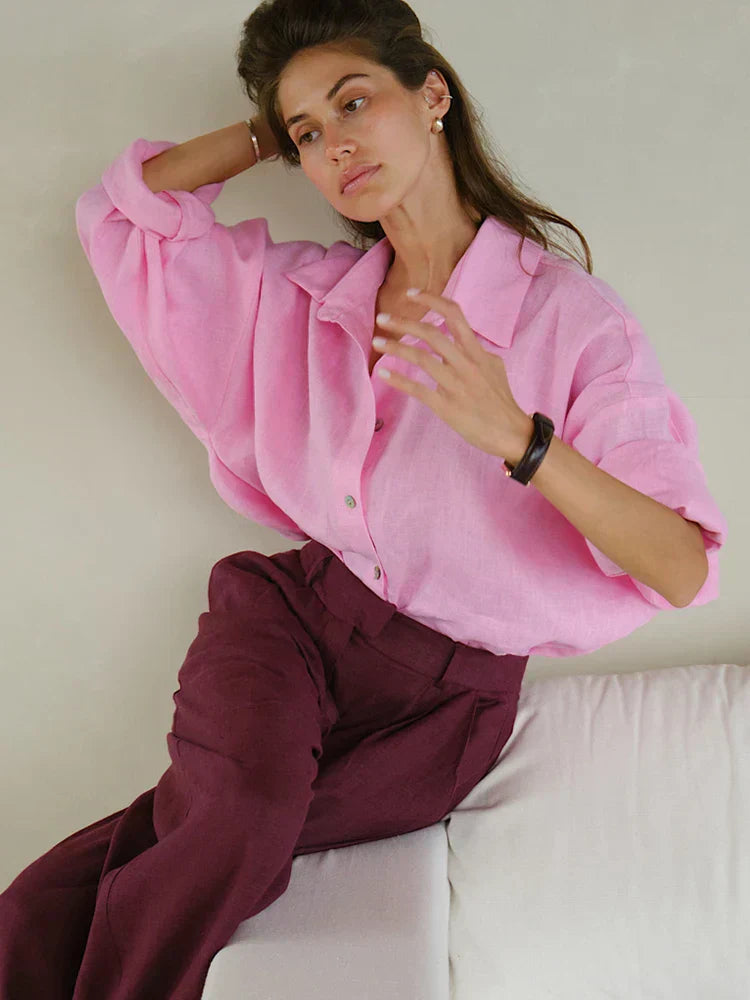 Lightweight Breathable Linen Blouse