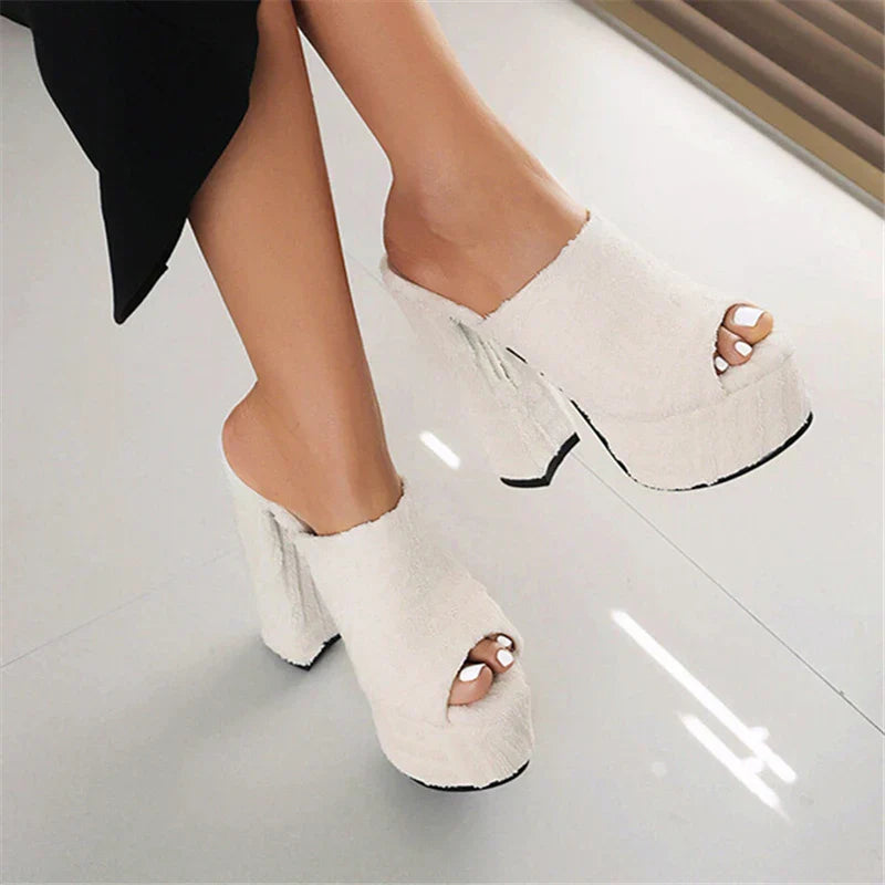 Thick Heel Open Toe Ankle Strap Sandals for Women