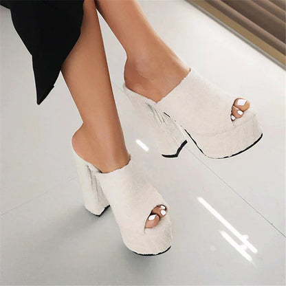 Thick Heel Open Toe Ankle Strap Sandals for Women