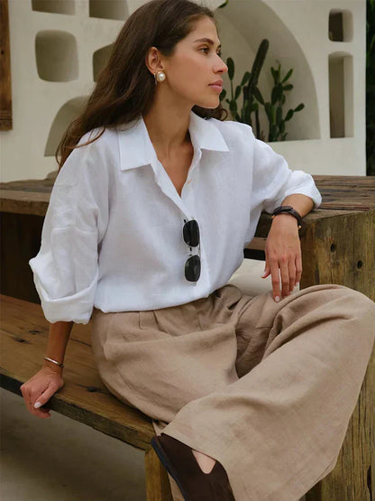 Lightweight Breathable Linen Blouse
