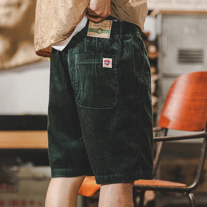 Relaxed Fit Cotton Khaki Shorts for Men