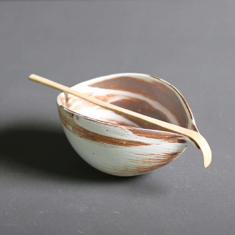 Traditional Japanese Matcha Tea Set with Whisk and Bowl