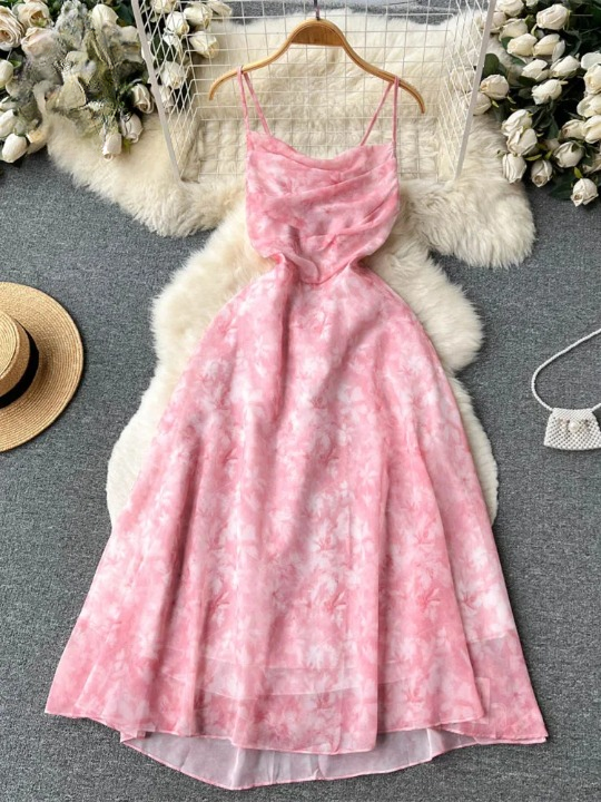 Bella | Floral Spaghetti Strap Summer Dress