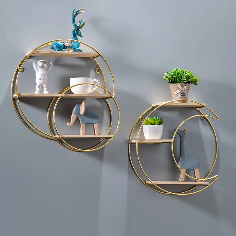 Modern Double Tier Wall Shelf