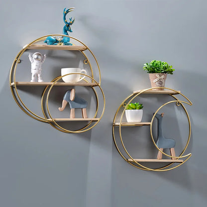 Modern Double Tier Wall Shelf