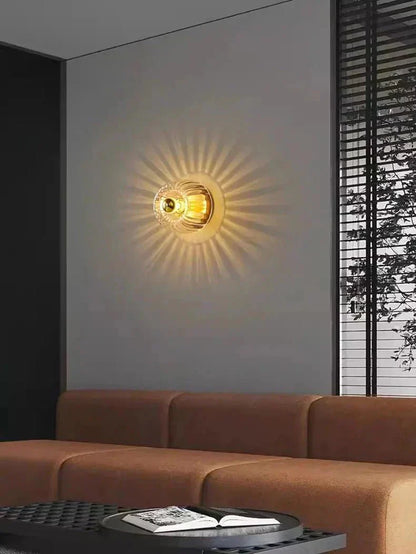 Simple Glass Metal Wall Lamp