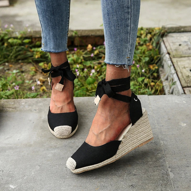 Evelyn | Women's Sandals - Espadrille Ankle Strap-1