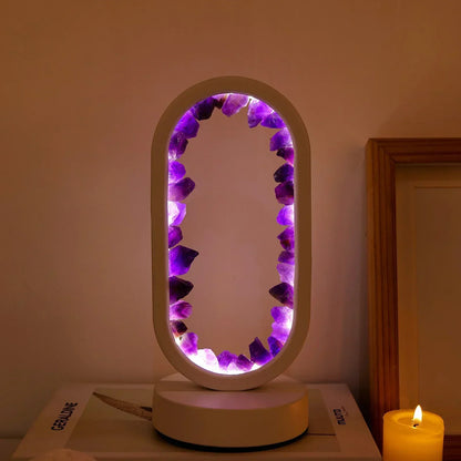 Soothing Purple Amethyst Table Lamp