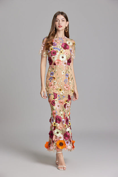 Beautiful Floral Lace Maxi Dress for Women