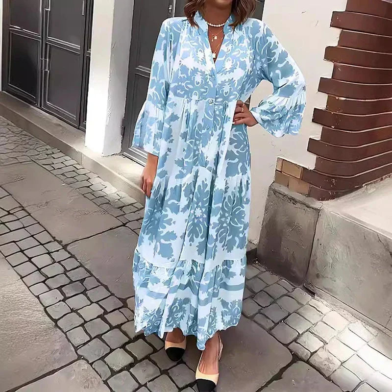 Trendy Floral Bohemian Long Dress