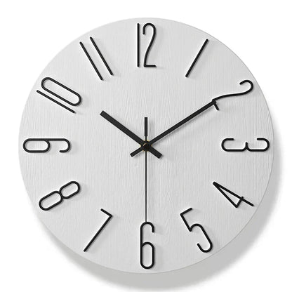 Simple Wood Wall Clock – Quiet Quartz Modern Design