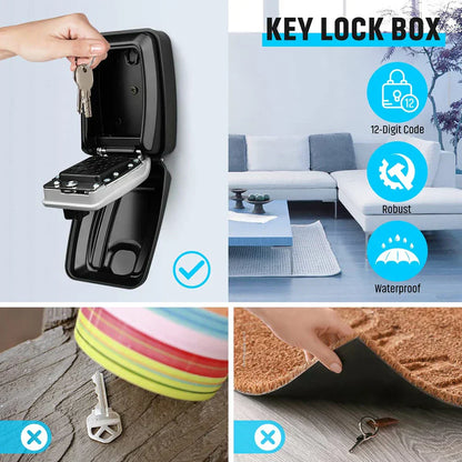 Secure Outdoor Key Lock Box with Combination