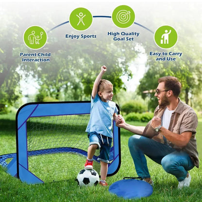 Portable Kids Soccer Goal Set – Foldable Football Net