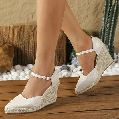 Comfortable Canvas Wedge Sandals for Women Summer