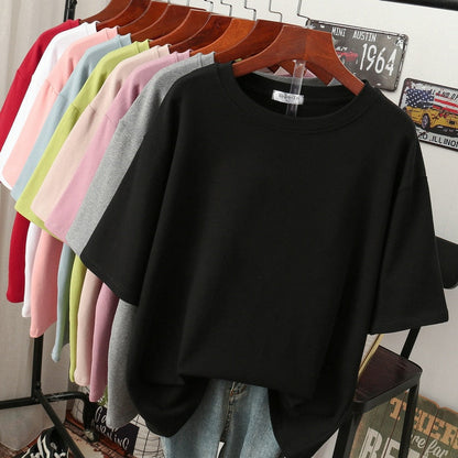 Lightweight Women's Cotton Casual Plus Size T-Shirt