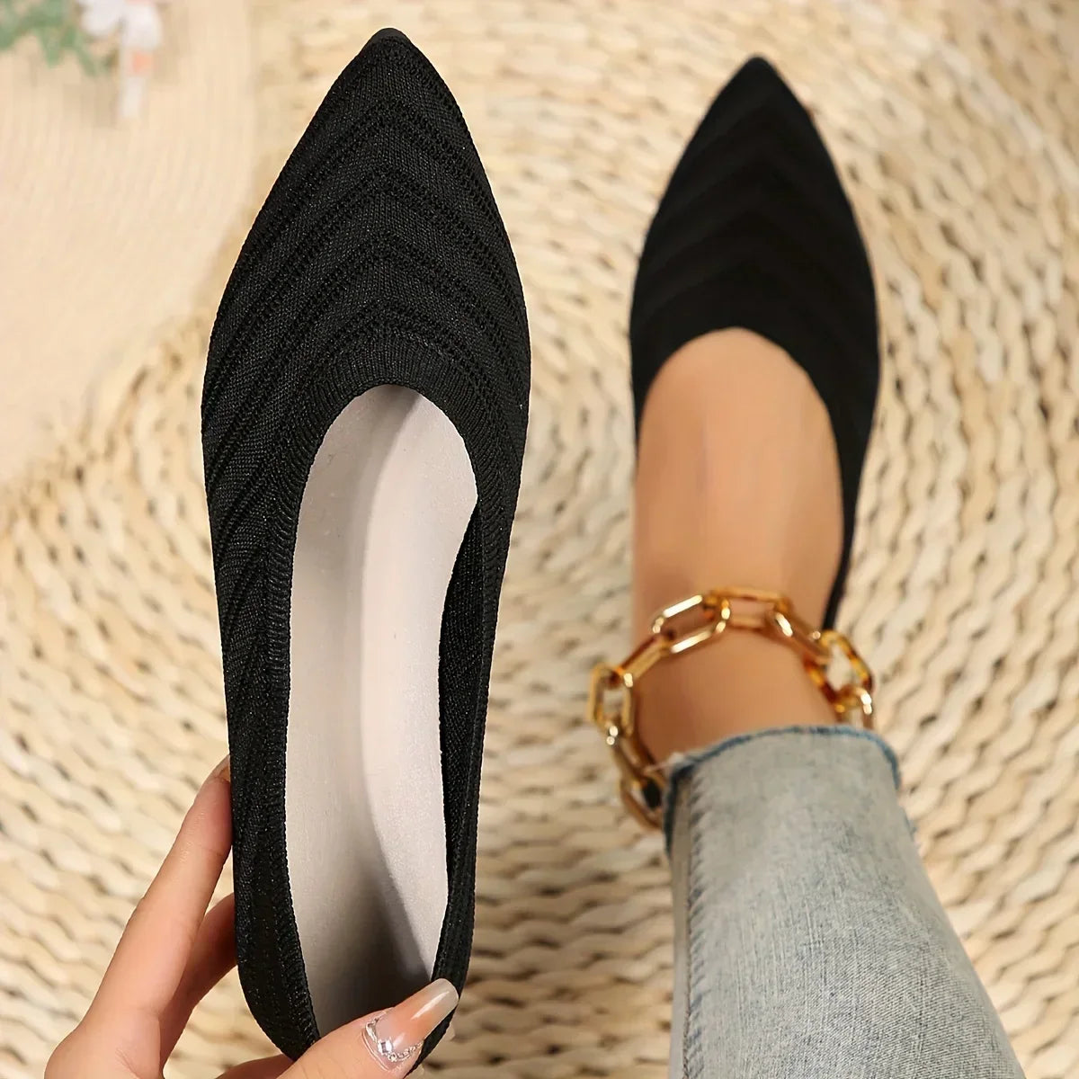 Ladies Classic Flat Slip On Shoes