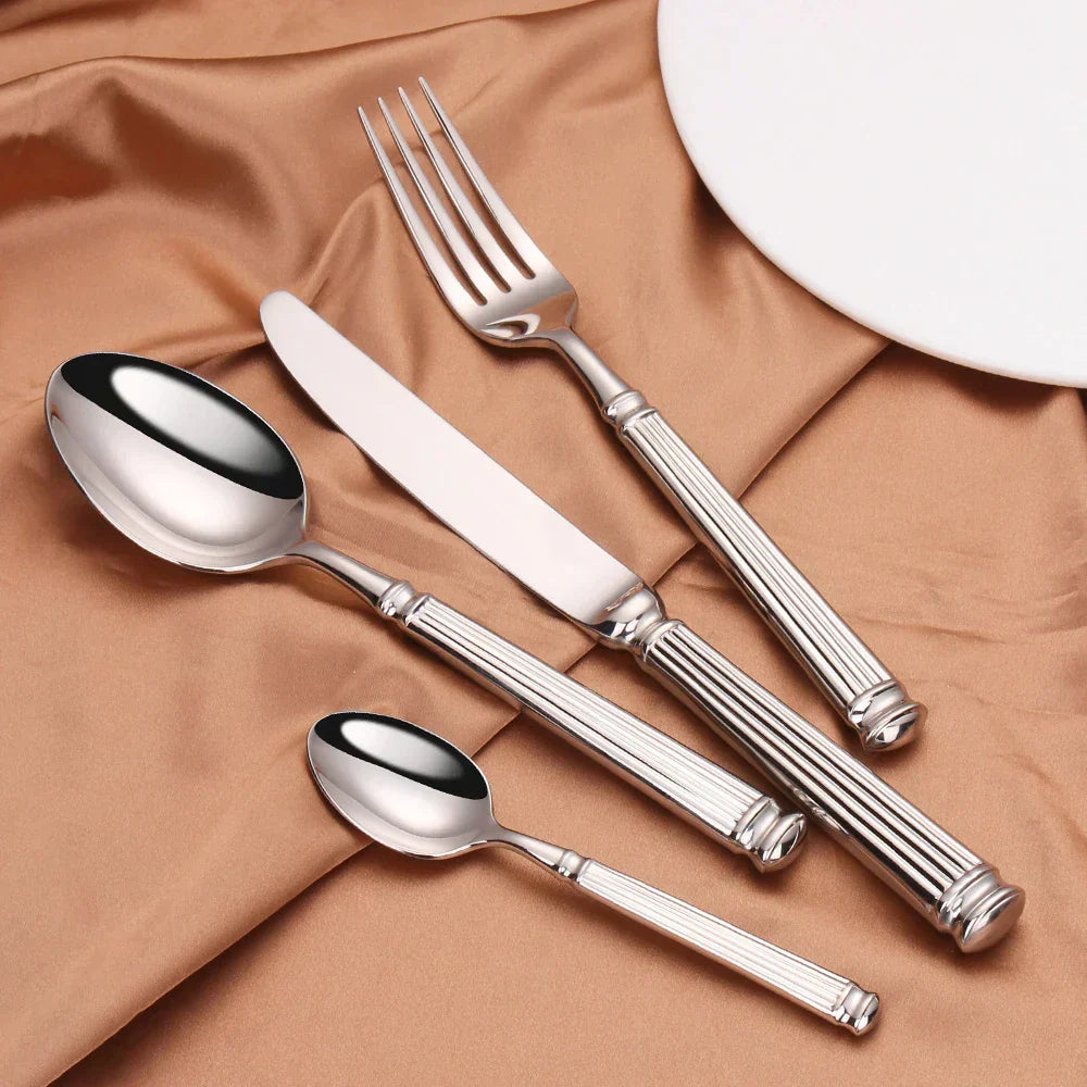 High Quality Silver Cutlery Set – Durable Stainless Steel Utensils