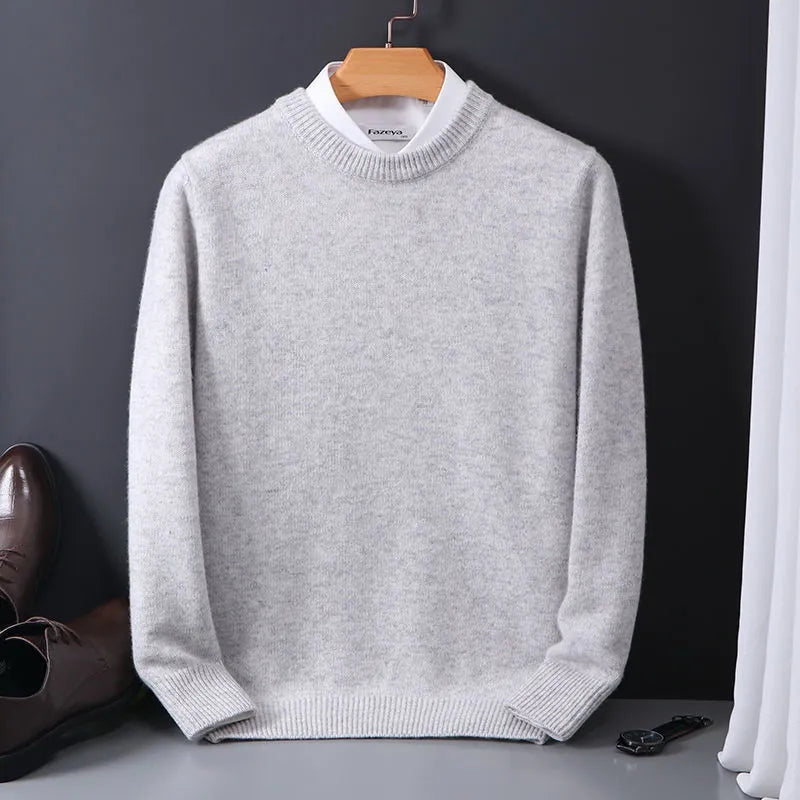 Simple Crew Neck Sweater for Men