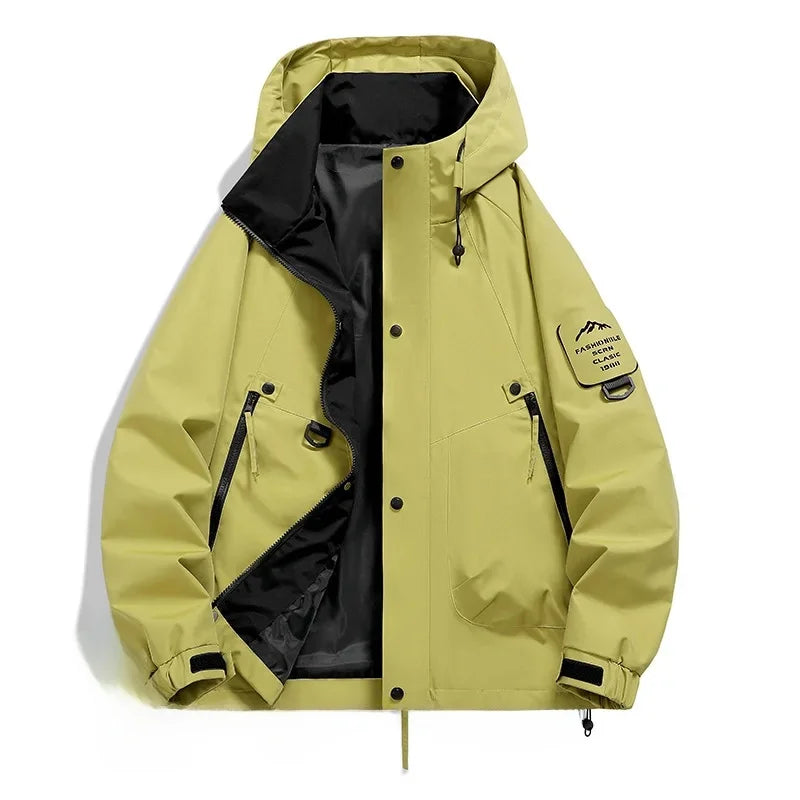 Warm Mens Ski Jacket with Hood and Fleece Lining - Luxivelle