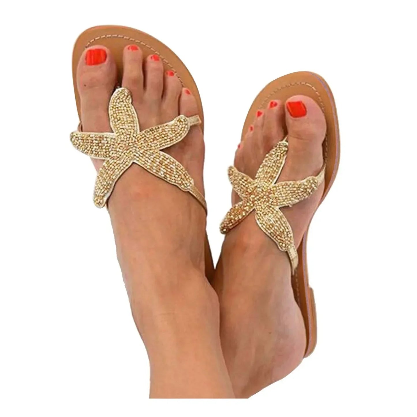 Beachy Seashell Flat Sandals