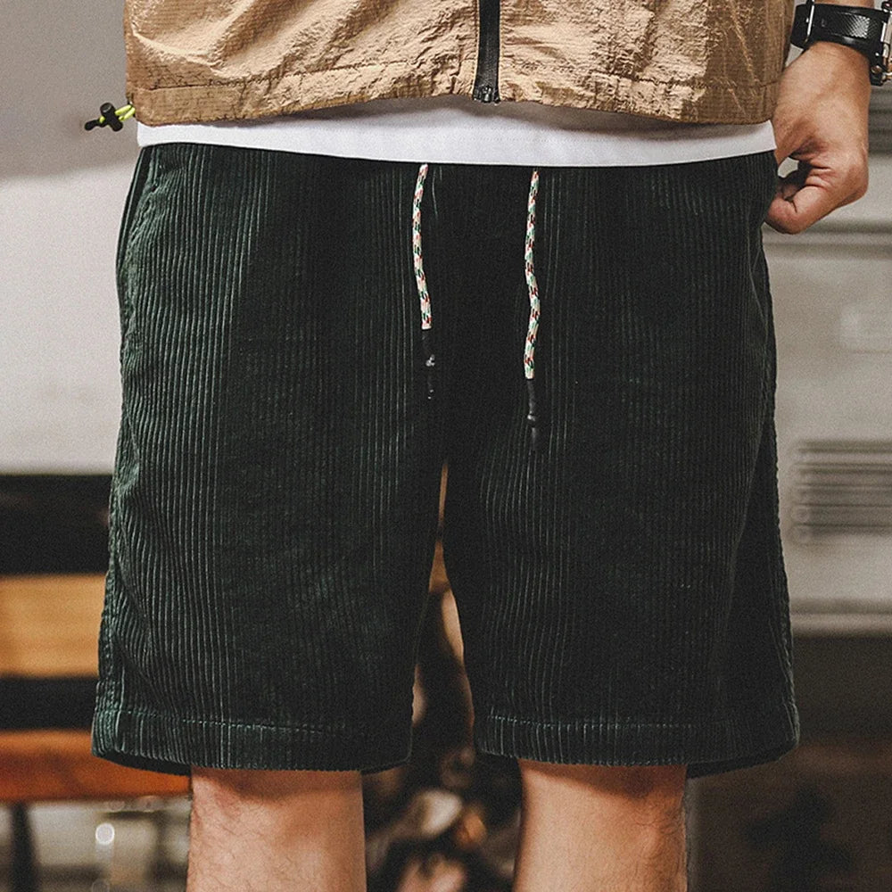 Relaxed Fit Cotton Khaki Shorts for Men