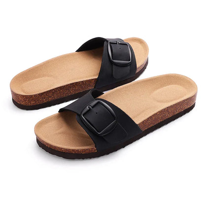 Earth Tone Buckle Sandals