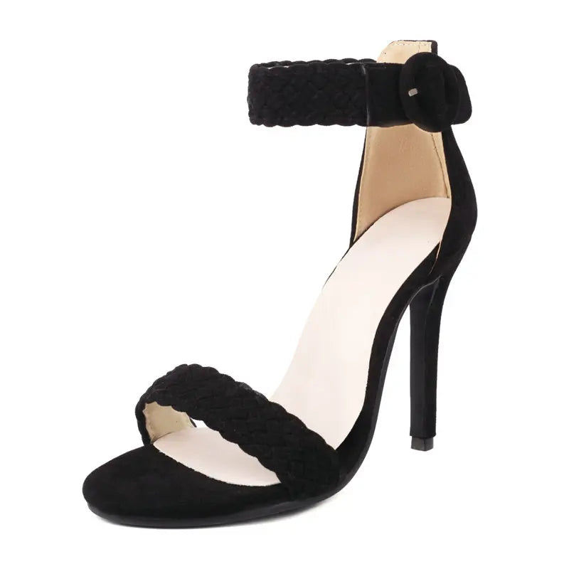 Comfortable Ankle Buckle Flat Sandals