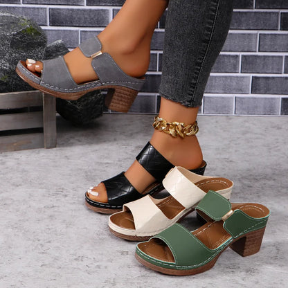 Comfortable Chunky Heel Summer Sandals
