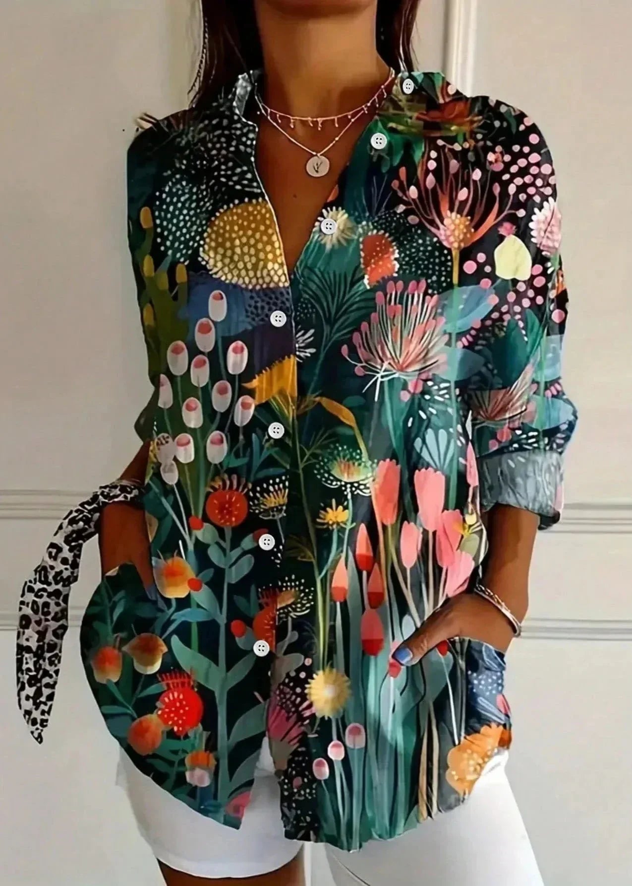 Lightweight Summer Print Blouse for Women