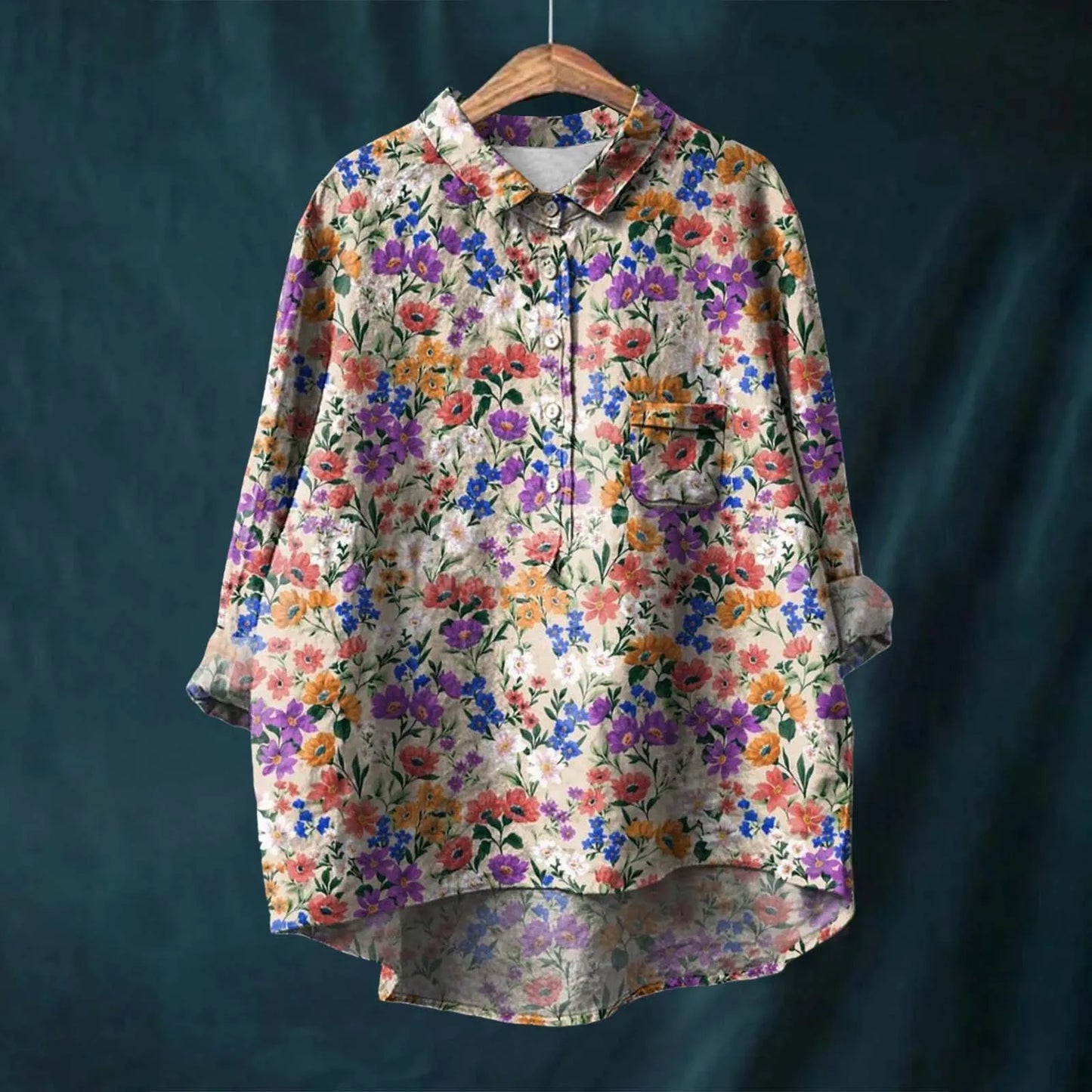 Meja | Floral Womens Blouse-3
