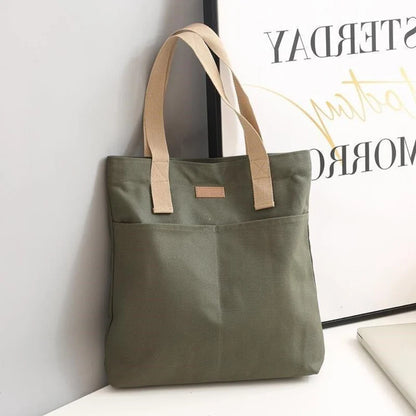 Cora | Canvas Tote Bag - Large Capacity Beach Bag-2