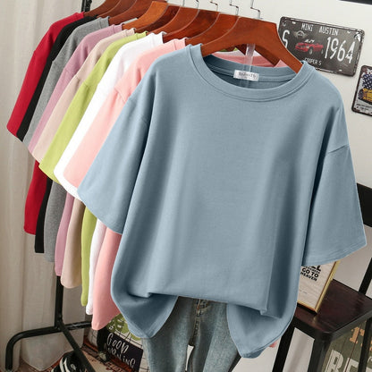 Lightweight Women's Cotton Casual Plus Size T-Shirt