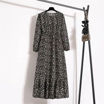 Variant image for Sapphire Floral Maxi Dress | Long Sleeve Maxi Dress for Women-19